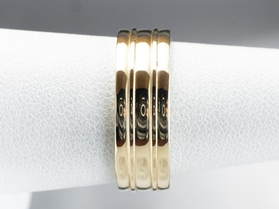 Stacked Gold Band, Yellow Gold Band, 14K Yellow G… - image 9