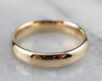 Unisex 14K Gold Plain Wedding Band, Vintage Wedding Ring, Plain Gold Band, Gold Wedding Band, Stacking Ring N3P5PFAU
