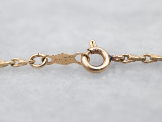 Yellow Gold Dainty Barley Chain with Spring Ring … - image 2