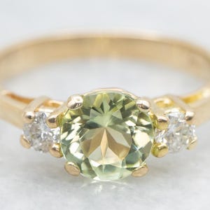 Green Tourmaline and Diamond Ring, Green Tourmaline Ring, Tourmaline Ring, Tourmaline and Diamond Ring, Green Tourmaline, Ring A58896