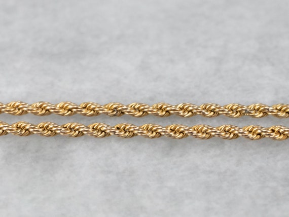 Yellow Gold Rope Twist Chain, 14K Yellow Gold Cha… - image 1