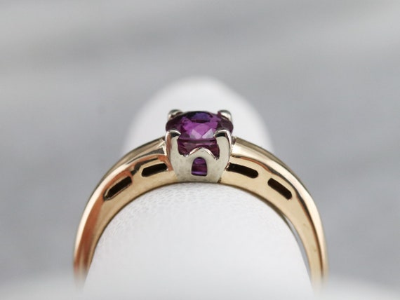 Vintage Pink Sapphire Solitaire Ring, Sapphire En… - image 8