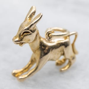 Yellow Gold Donkey Charm, Gold Donkey, Gold Charm, Donkey Charm, Charm Pendant, Donkey Pendant, Gold Pendant, Layering Charm, Charm A66511