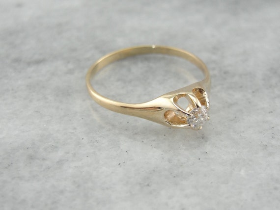 Antique Diamond Solitaire Engagement Ring, Beauti… - image 2