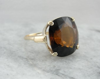 Earthy and Rich Dravite Tourmaline Cocktail Ring
