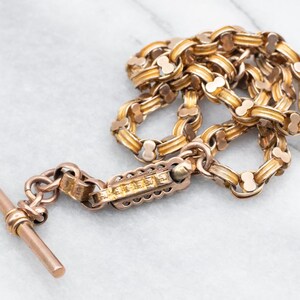 Antique T-Bar Watch Chain, Victorian Gold Pocket Watch Chain, 15 Inch Chain, Pocket Watch Chain, Watch Accessories, Statement Chain A57213