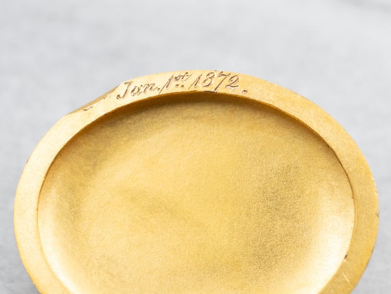 Victorian Bloomed Gold "AR" Monogrammed Locket, B… - image 4