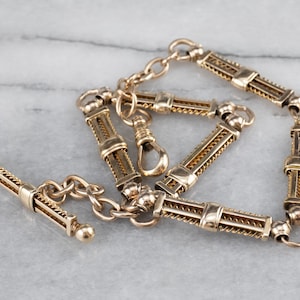 Antique Heavy Gold Watch Chain, Pocket Watch Chain, Suit Accessories, Waistcoat Chain, 16ZD2LNM
