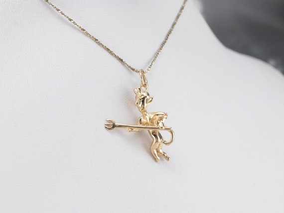 Gold Devil with Pitchfork Charm, Gold Devil Charm… - image 1