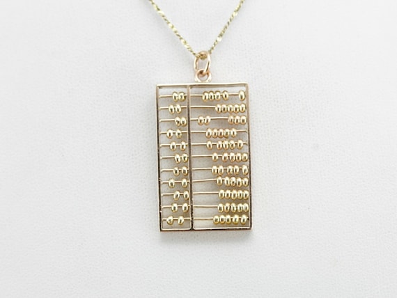 Vintage Rose Gold Abacus Abacus Pendant 
