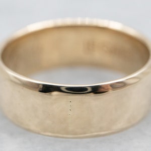 Yellow Gold Unisex Band, Gold Wedding Band, Plain Gold Band, 14K Gold Band, Classic Wedding Band, Wide Gold Band, Stacking Band A16894
