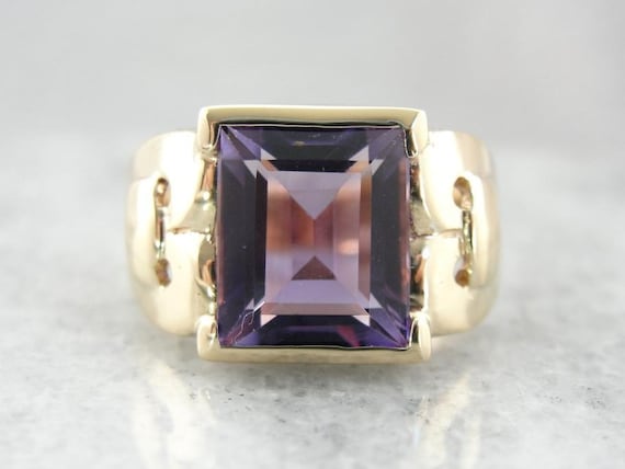 Classically Refined Yet Bold Amethyst Ring For Hi… - image 1