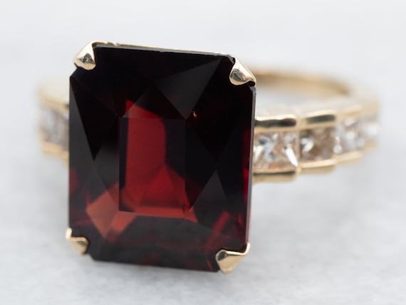 Vintage garnet cocktail rings clearance