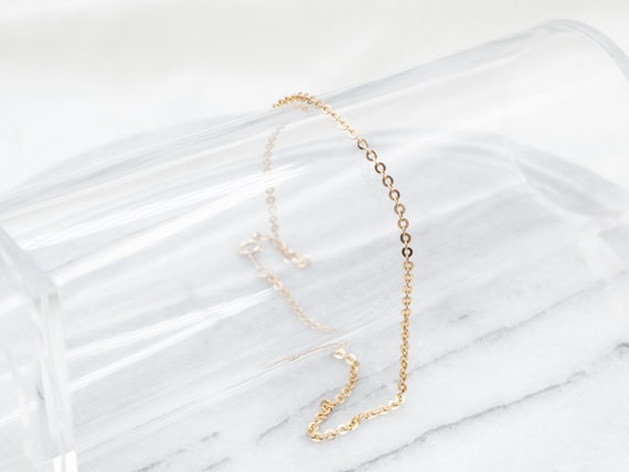 Vintage Gold Cable Chain Anklet, 14K Yellow Gold … - image 4