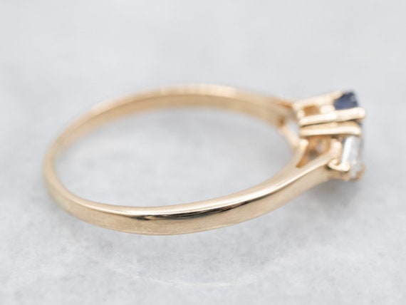 Ceylon Sapphire and Diamond Engagement Ring, Oval… - image 3