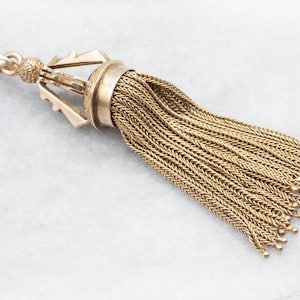 Large Antique Gold Tassel Pendant, Estate Jewelry, Antique Gold Pendant, Victorian Jewelry, Anniversary Gift, Birthday Gift A52907