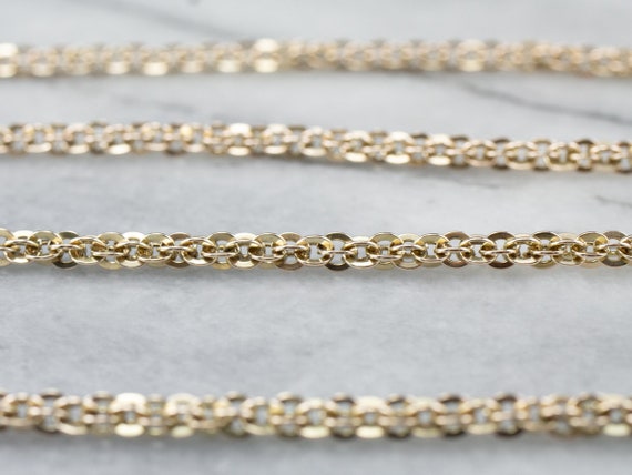 Antique Gold Fancy Chain, 10K Gold Chain, Long Ch… - image 4