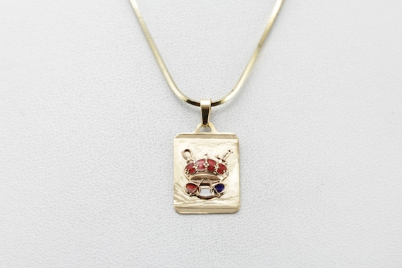 Royal Enamel Crown Pendant, Royal Charms Pendant … - image 4