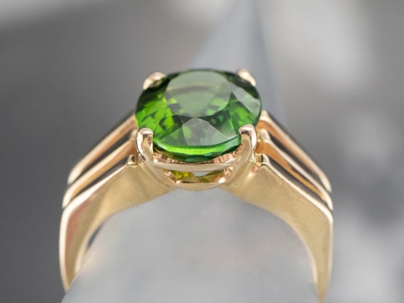 Vintage Green Tourmaline Ring, Green Tourmaline S… - image 8