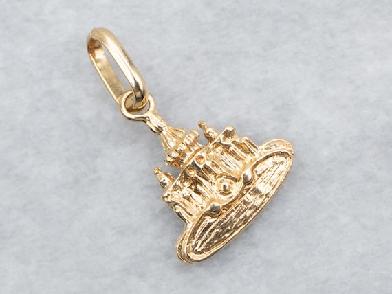 18K Yellow Gold St. Peter's Dome Charm, Roman Landmark