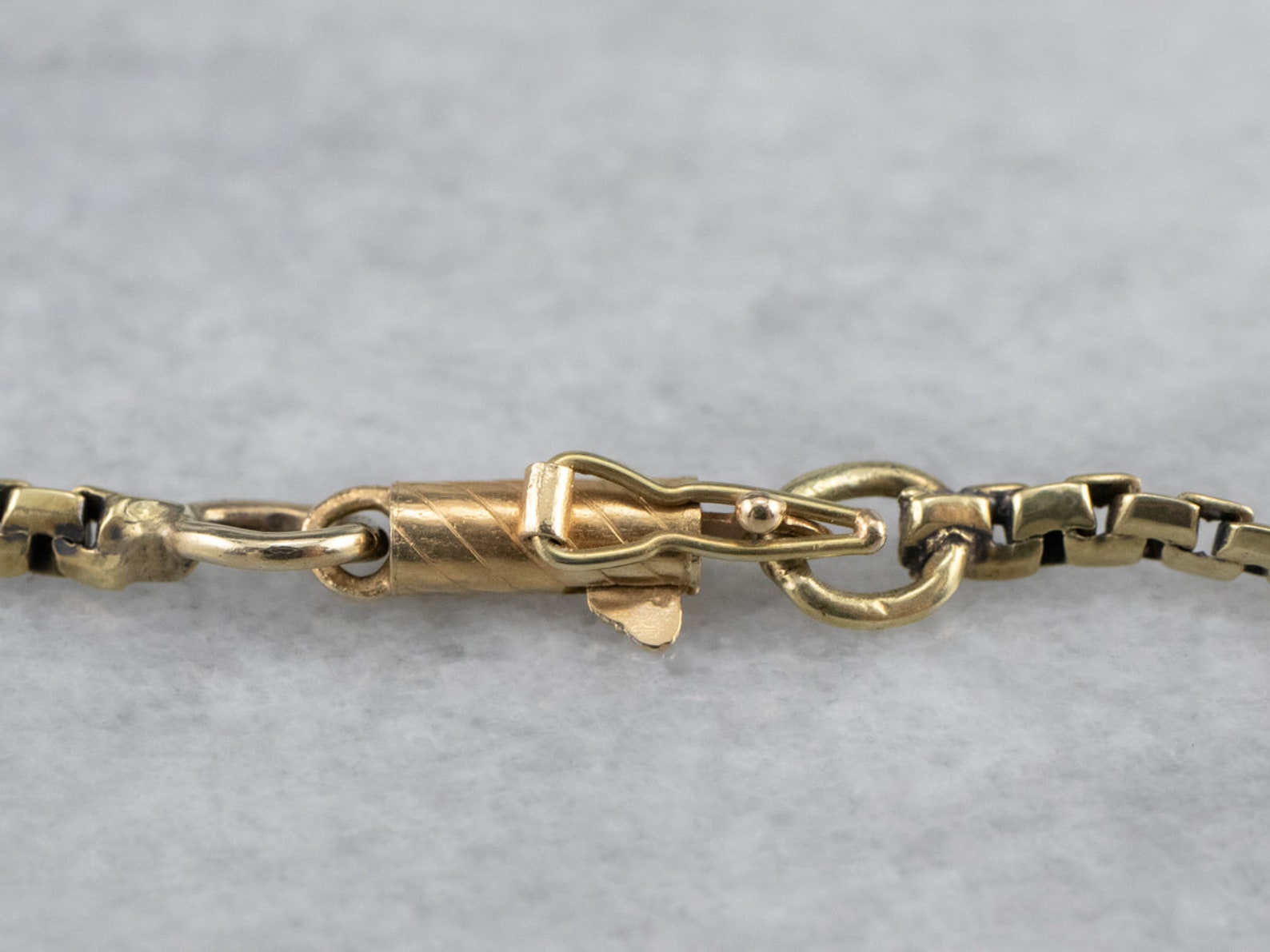 14K Gold Boston Link Chain Flat Chain Layering Necklace Etsy