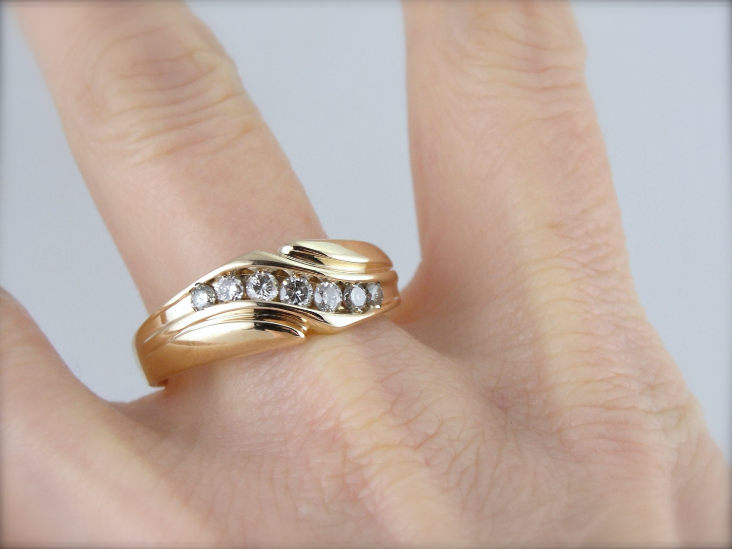 Executive Diamonds 2016 2017 2021 セット Polished Men's Diamond Wedding Band H1DXVZ-N - Etsy