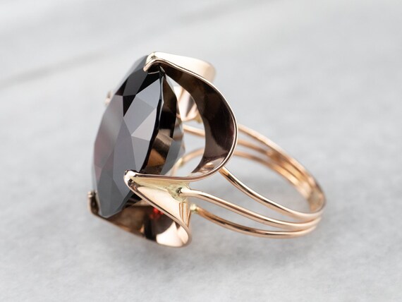 Garnet Rose Gold Cocktail Ring, Statement Ring, J… - image 4