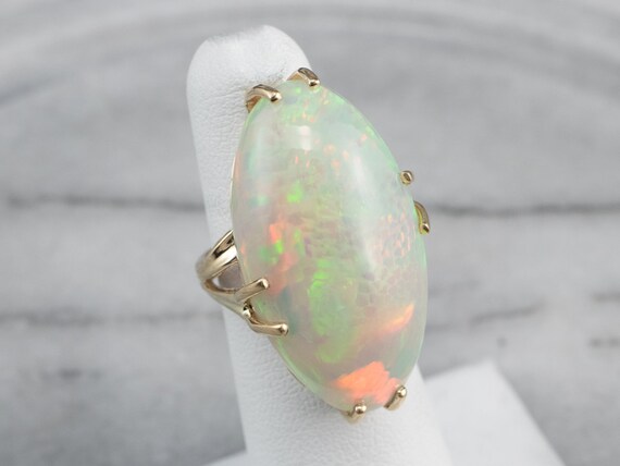 Vintage Opal Cocktail Ring, Opal Statement Ring, … - image 7