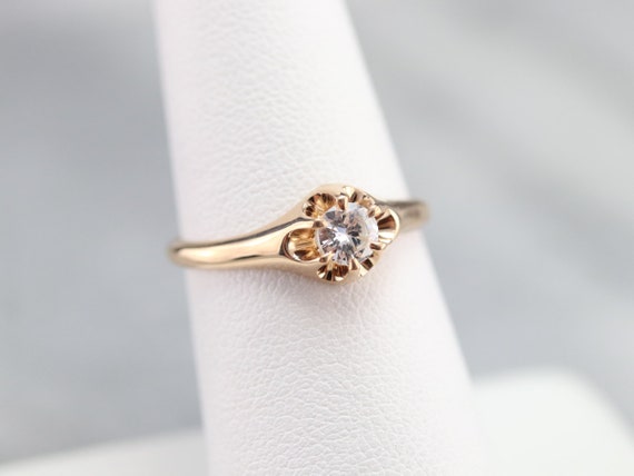 Buttercup Diamond Solitaire Ring, Rose Gold Diamo… - image 7