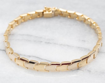 Pulsera de eslabones de oro amarillo de 18 quilates, joyería fina y elegante, 7,75 pulgadas