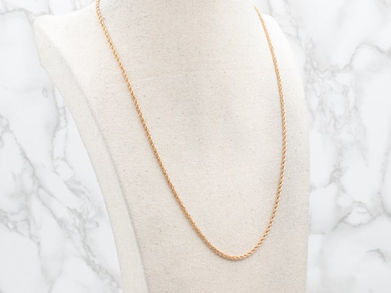 Gold Rope Twist Chain Necklace, Gold Chain Neckla… - image 5