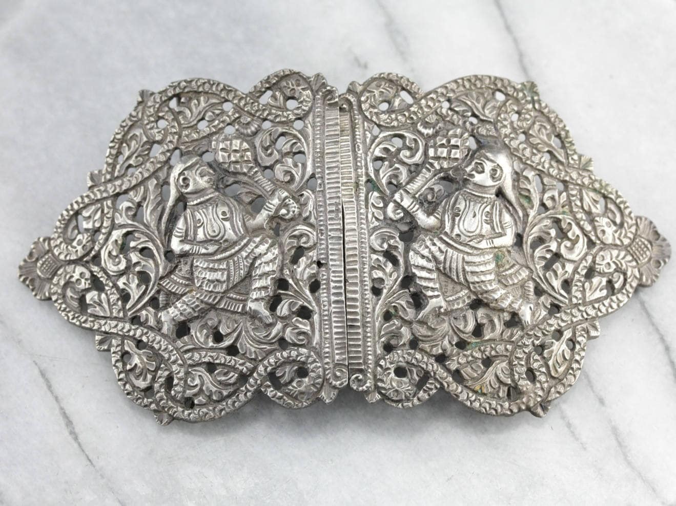 Antique Sterling Silver Belt Ornate 