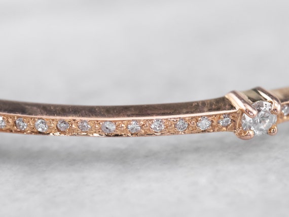 Rose Gold Diamond Bracelet, Diamond Bangle, Diamo… - image 10