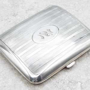 Vintage Sterling Silver Cigarette Case, Vintage Accessories, Tobacciana, Groomsman Gift, Groom Gift, Father&#39;s Day Gift, Z Monogram A62902