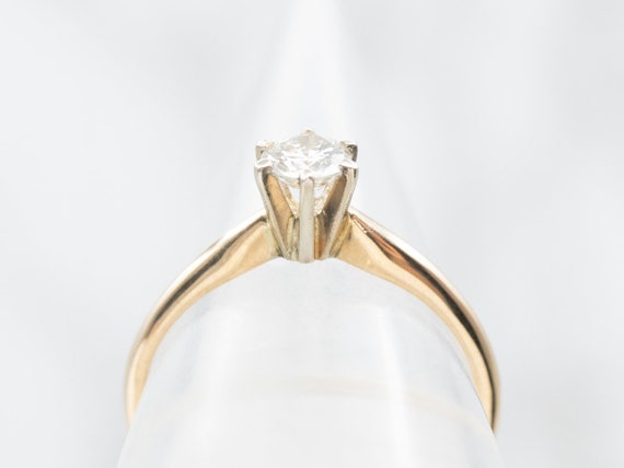 Vintage Diamond Solitaire Ring, Diamond Engagemen… - image 4