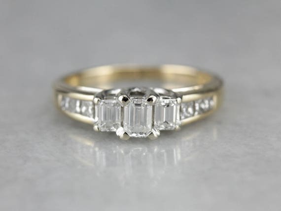 Emerald Cut Diamond Engagement Ring, Anniversary … - image 1
