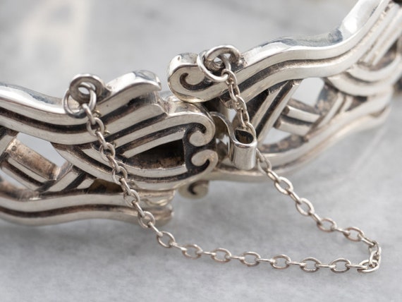 Sterling Silver Patterned Link Bracelet, Taxco Me… - image 4