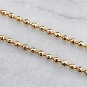High 18 Karat Gold Beaded Chain, Beaded Ball Chain, Yellow Gold Ball Chain, Ball Link Chain, Pendant Chain, Unisex Chain FJ19XCWZ