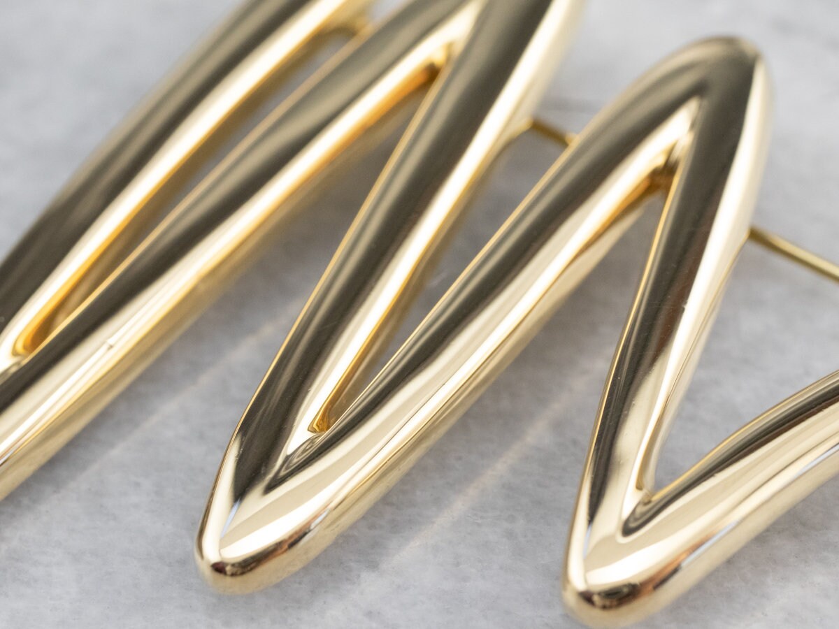Chapado en Laton ゴールドコンビ　Picaso Paloma Tiffany & Co Paloma Picasso Zig Zag Pin, Large Scribble Pin
