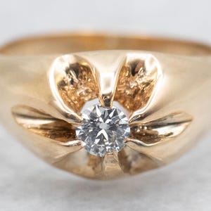 Victorian Belcher Set Diamond Solitaire Engagement Ring, Belcher Set Ring, Engagement Ring, Diamond Engagement, Diamond Ring, Ring A42416