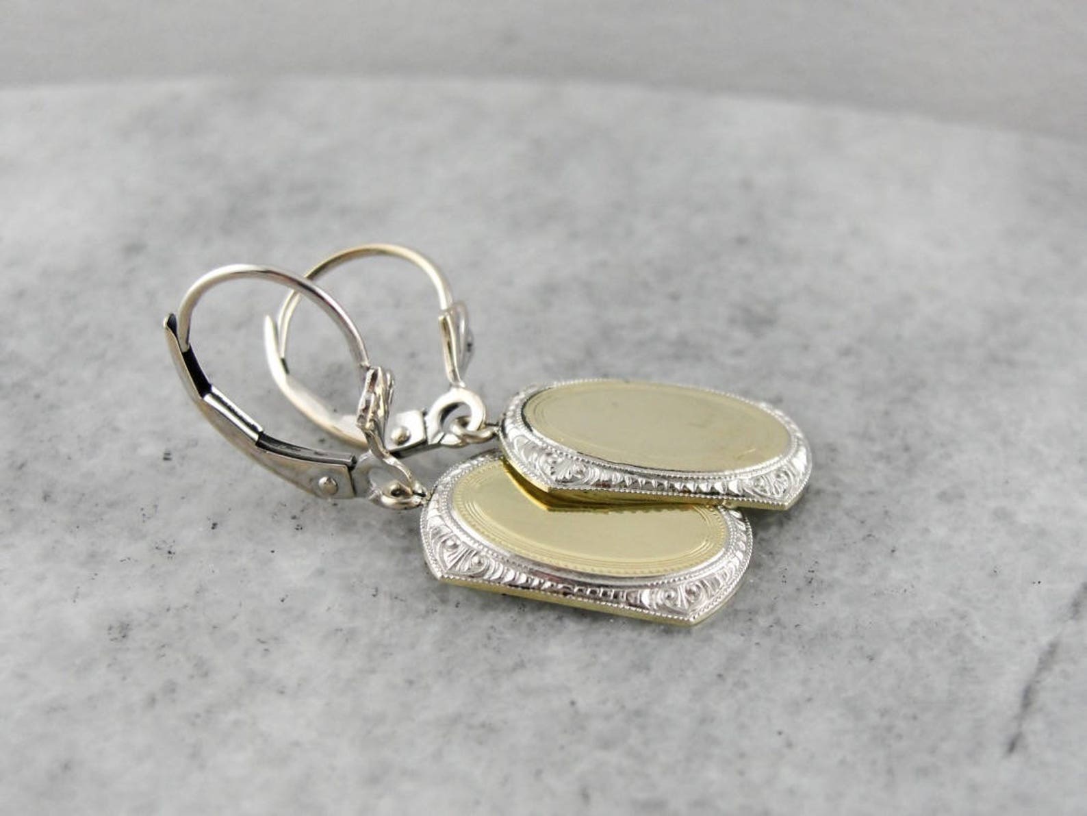 Mixed Metal Vintage Cufflink Earrings Handmade Earrings Etsy Australia