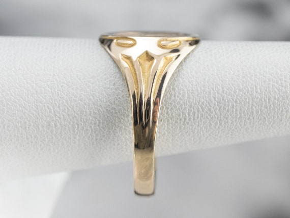 Art Deco Gold Signet Ring, Vintage Signet Ring, U… - image 9