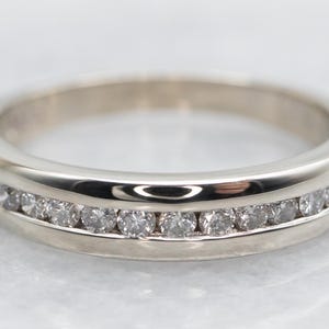 White Gold Channel Set Diamond Band, White Gold Band, Diamond Band, Channel Set Diamond, Gold Diamond Band, Wedding Band, Band A43407