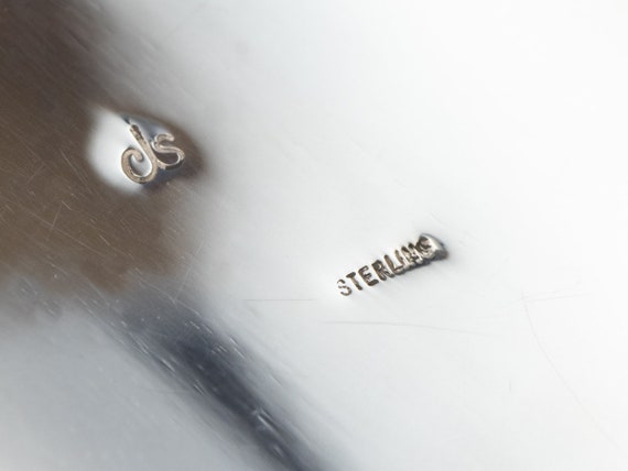 Large Pear Agate Pendant, Sterling Silver Artisan… - image 9