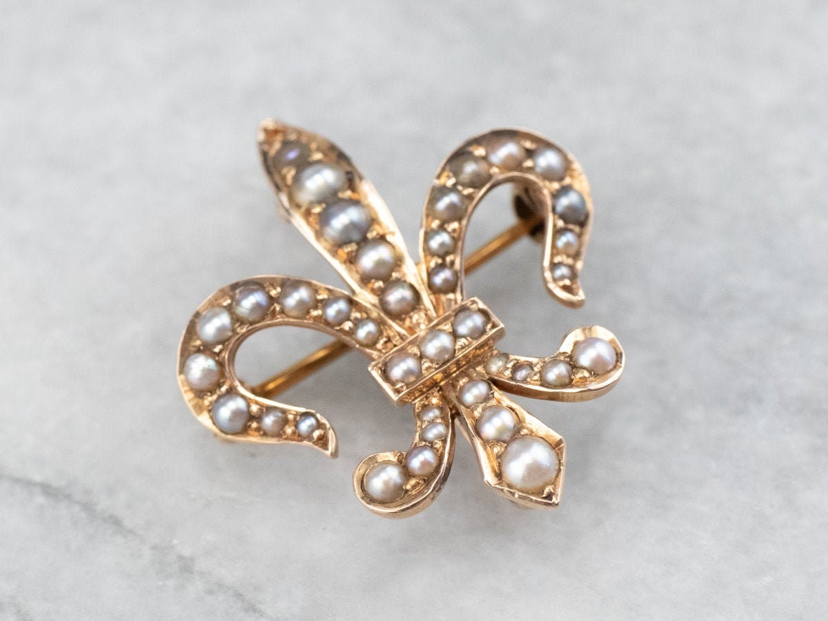 Fleur de lis brooch deals