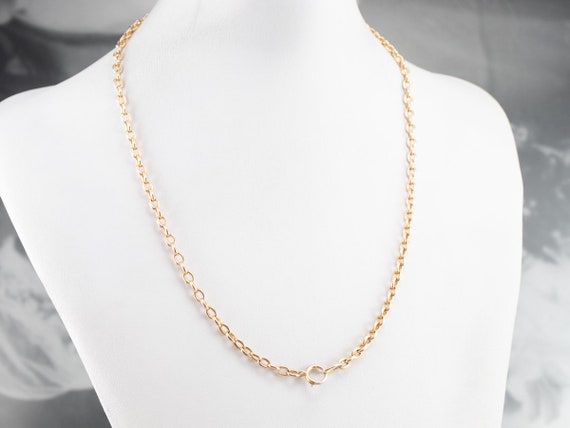 Vintage Oval Link Chain, 14K Yellow Gold Chain, L… - image 9