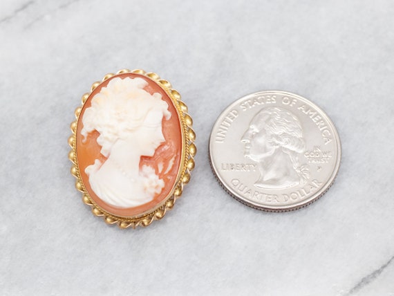 Yellow Gold Cameo Pendant or Brooch, Yellow Gold … - image 2