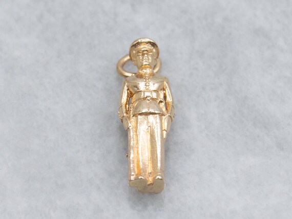Vintage Yellow Gold Naval Officer Charm View 3