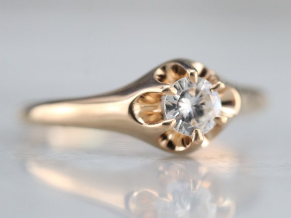 Buttercup Diamond Solitaire Ring, Rose Gold Diamo… - image 1