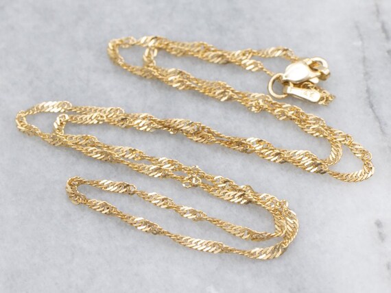 Yellow Gold Singapore Chain